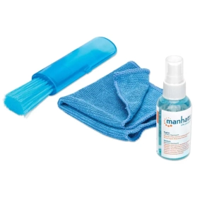 Manhattan, Mini kit de limpieza para LCD 421010: Solucion 60ML+Cepillo+Toalla. - 766623421010