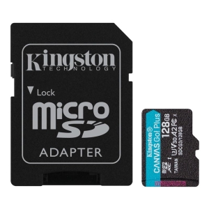 Kingston, Memoria Micro SD de 128gb, 170MB/s, V30 Canvas Go! Plus, SDCG3/128GB - 740617301182