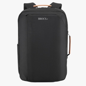 BROCS, Mochila PRO, para notebook de 15.6", Color negro, Semi-impermeable, Hecha con poliéster recic - 7401195101412
