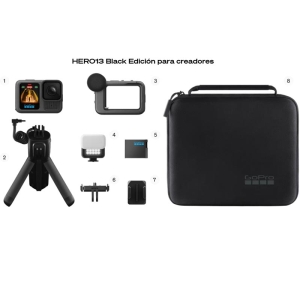 GoPro, HERO13 Black Creator Edition, Volta (Empuñadura de batería, trípode y control remoto) - 810116381845