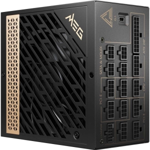 MSI, MEG AI1300P PCIE5, Fuente de Poder de 1300W, Fully-Modular, Plantinum 80 plus. - 824142292259