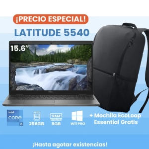 Dell, Notebook Latitude 5540, i5-1335U, 8gb, SSD 256gb, 15.6", W11 Pro, LA + MOCHILA DELL GRATIS - 884116452522