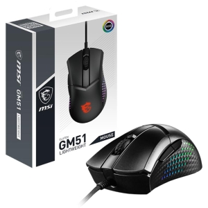 MSI, Mouse gamer CLUTCH GM51, LIGHTWEIGHT, 6 Botones, 26000dpi USB RGB. - 824142307922