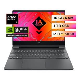 HP, Victus 15-fb2017la, R7-8845HS 16GB, SSD 1TB, W11 Home, NVIDIA GeForce RTX 3050, LA - 198122718337