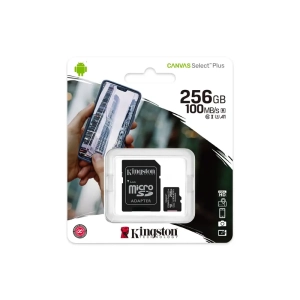 KINGSTON, Memoria Micro SD de 256gb, 100MB/s, Canvas Select Plus, SDCS2/256GB - 740617298710