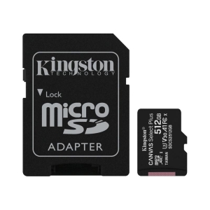 Kingston, Memoria Micro SD 512GB, 100MB/S, Canvas Select Plus, SDCS2/512GB - 740617298727