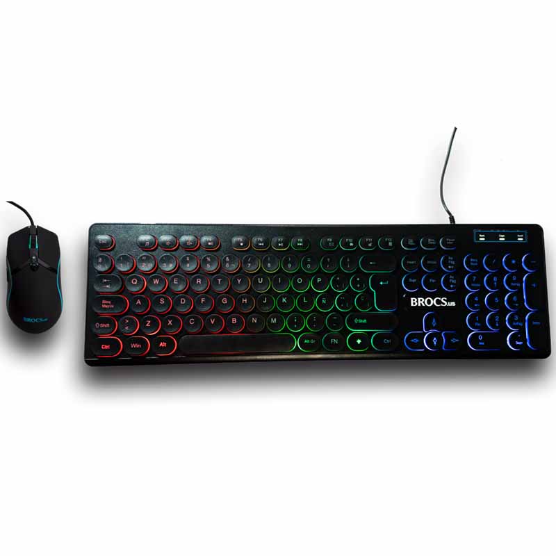 BROCS, Duo De Teclado Y Mouse, Gaming Duo RGB GT-KB276CM - 7401195100125 -  Macrosistemas