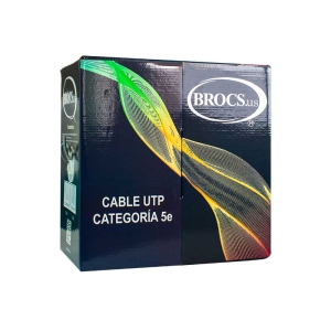 BROCS, Metro de cable UTP, Para interiores, Cat 5e, Certificado, Calibre 24 AWG - 7401195100873