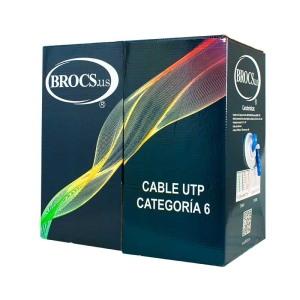 BROCS, Metro de cable UTP para interiores, CAT 6, CERTIFICABLE, calibre 23 AWG - 7401195100897