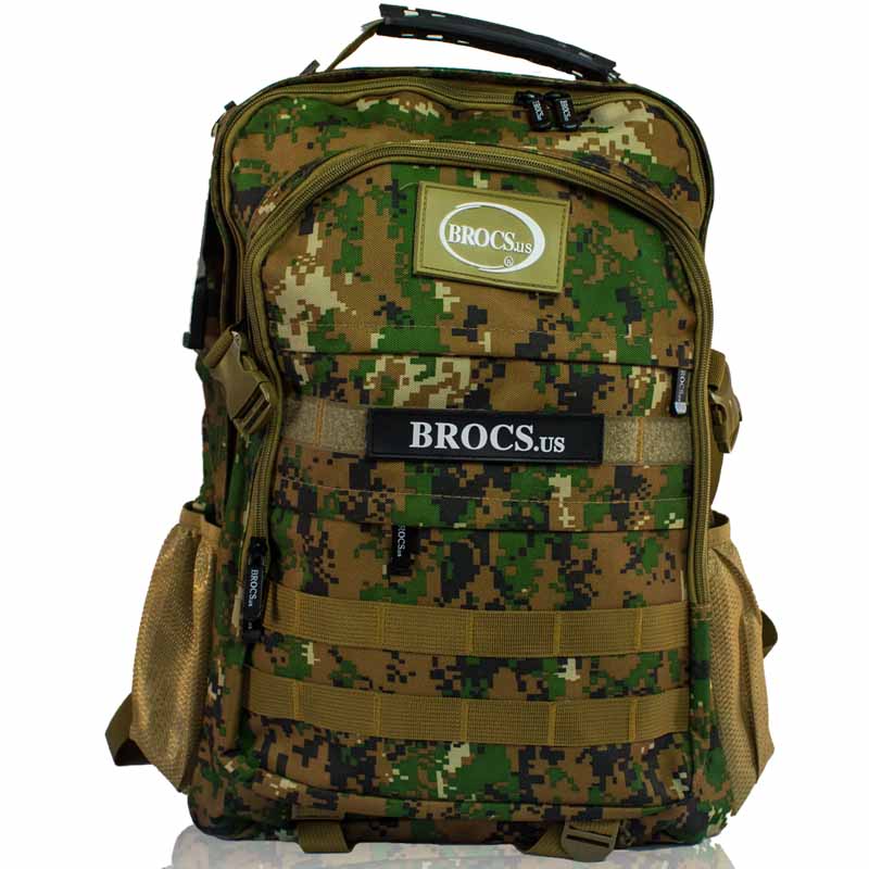 BROCS, BR008 Mochila Para Notebook CrossFit, Verde/Camuflaje (Sin Garantía)  - BR008 - Macrosistemas