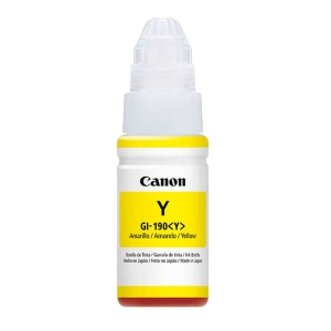 Canon, Refill Gi190 Amarillo 70ml, Para impresora G1100, G2100, G3100 y G3102 - 013803259032