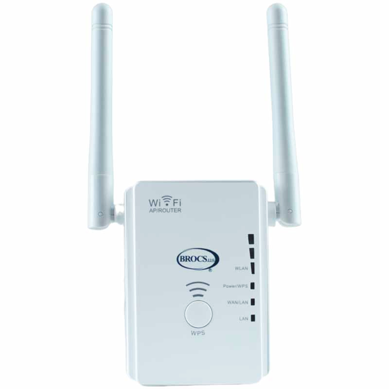 BROCS, Extensor De Wifi Inalámbrico, WIfi / Router / AP, 300Mbps -  7401195100361 - Macrosistemas