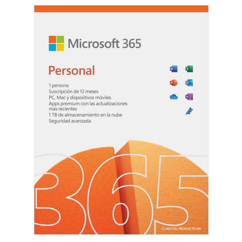 Microsoft Office 365 Personal, pc, y mac, (Word, Excel, Power Point,  OneNote, Outlook) - 020176326056 - Macrosistemas