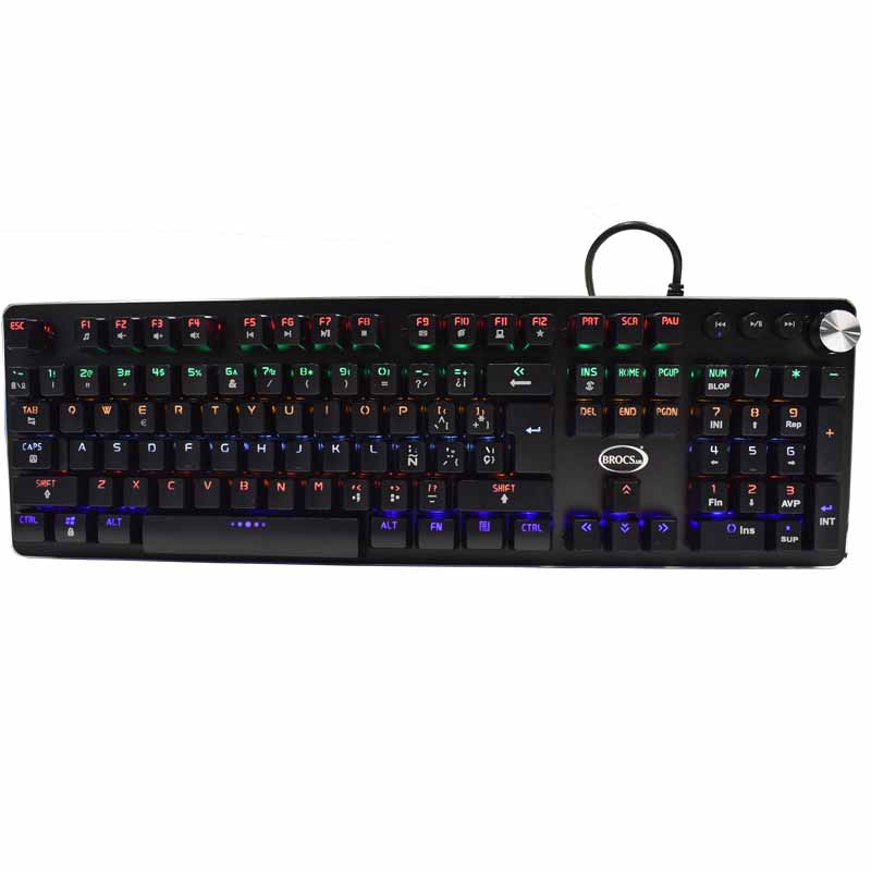 BROCS, Teclado Mecánico Gamer Retroiluminado RGB - 7401195100354 -  Macrosistemas